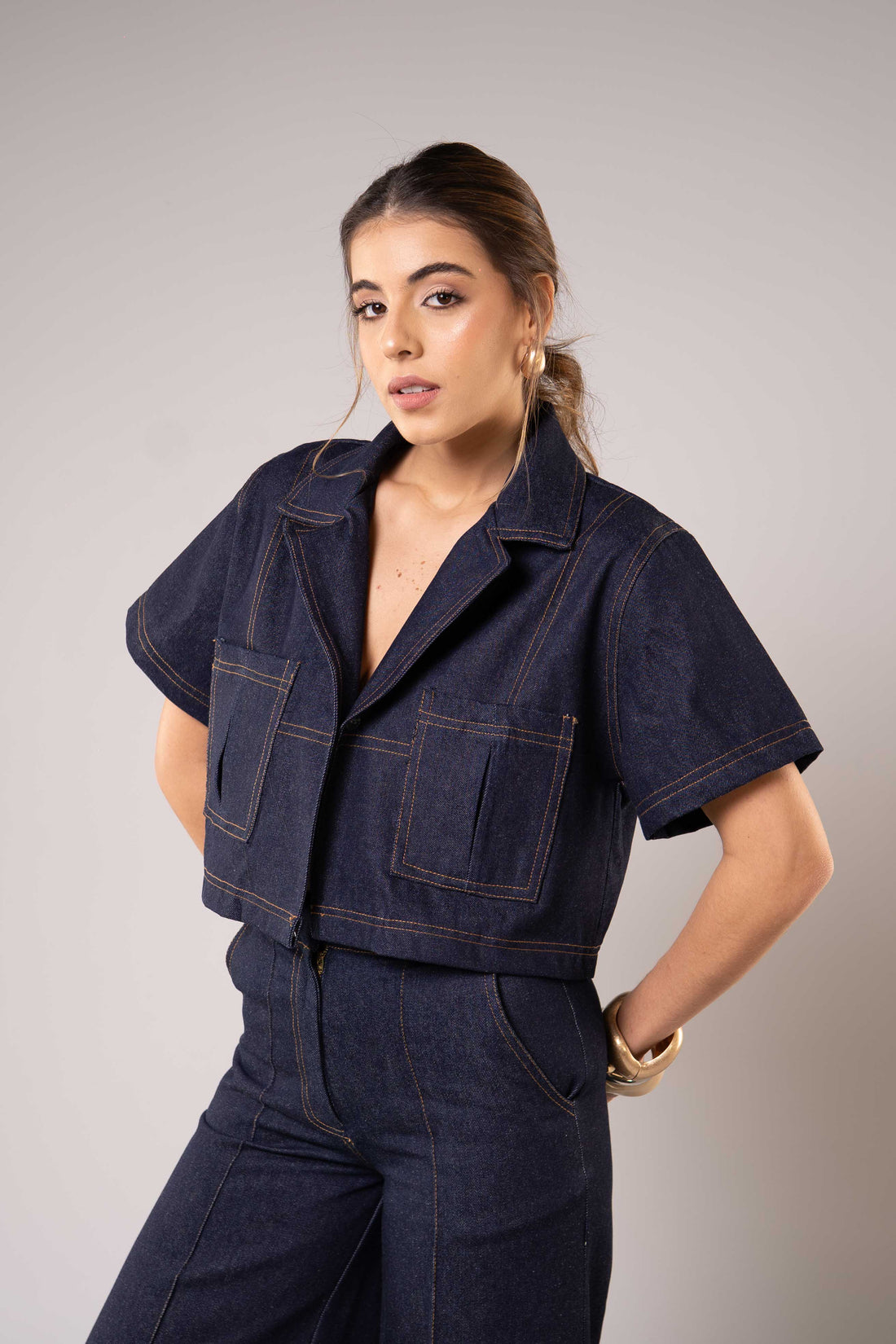 CHAQUETA DENIM TRIBAL
