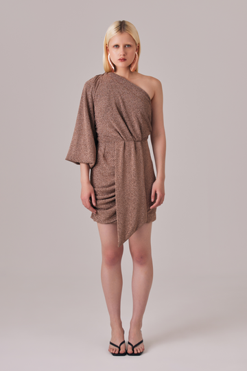 Greta Dress Shine Bronce