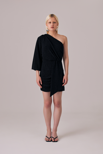 Greta Dress Shine negro