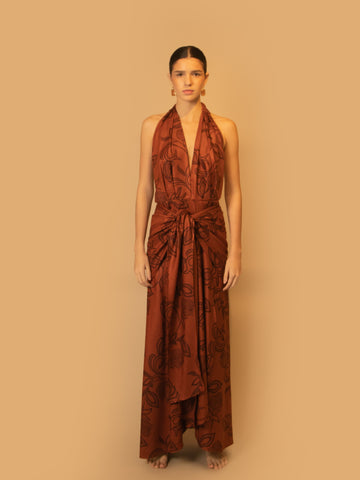 ABOREA DRESS TERRACOTA